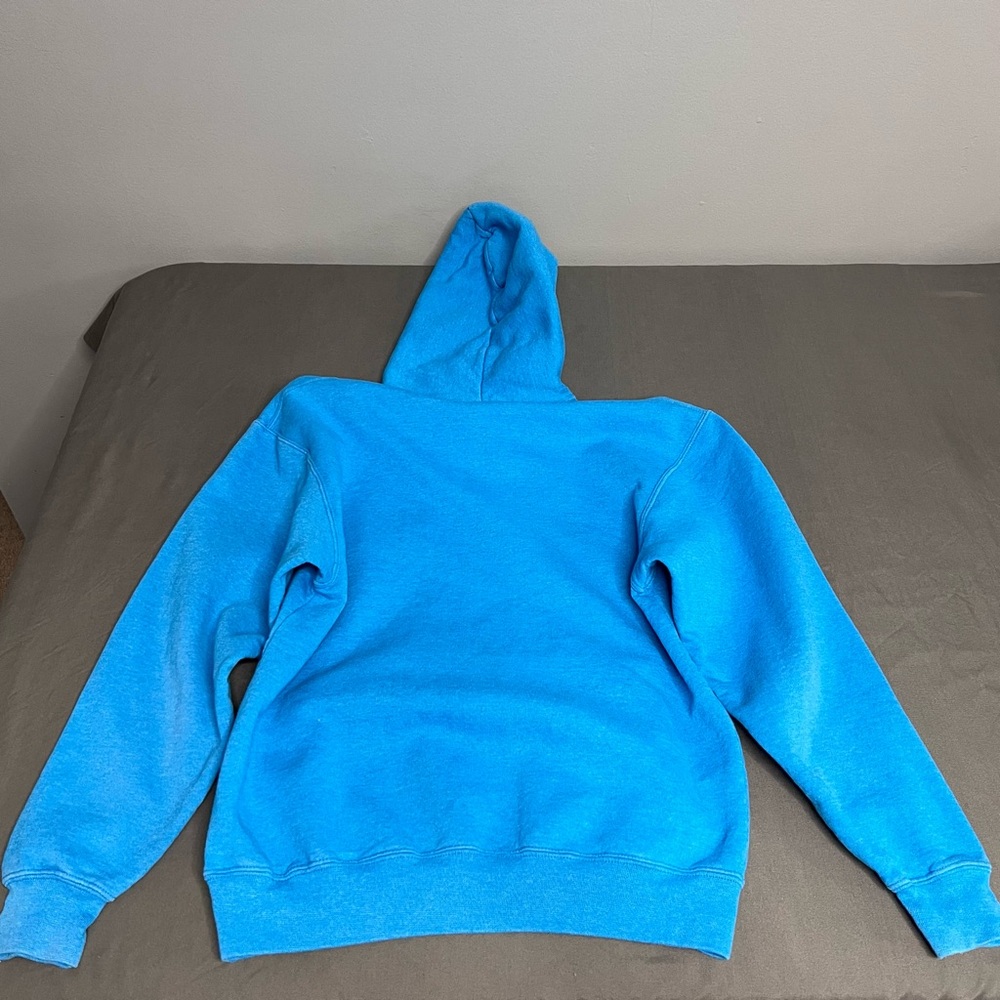 VTG Universal Studios BART Simpson Blue Hoodie Skate Springfield Youth Large - Picture 7 of 7